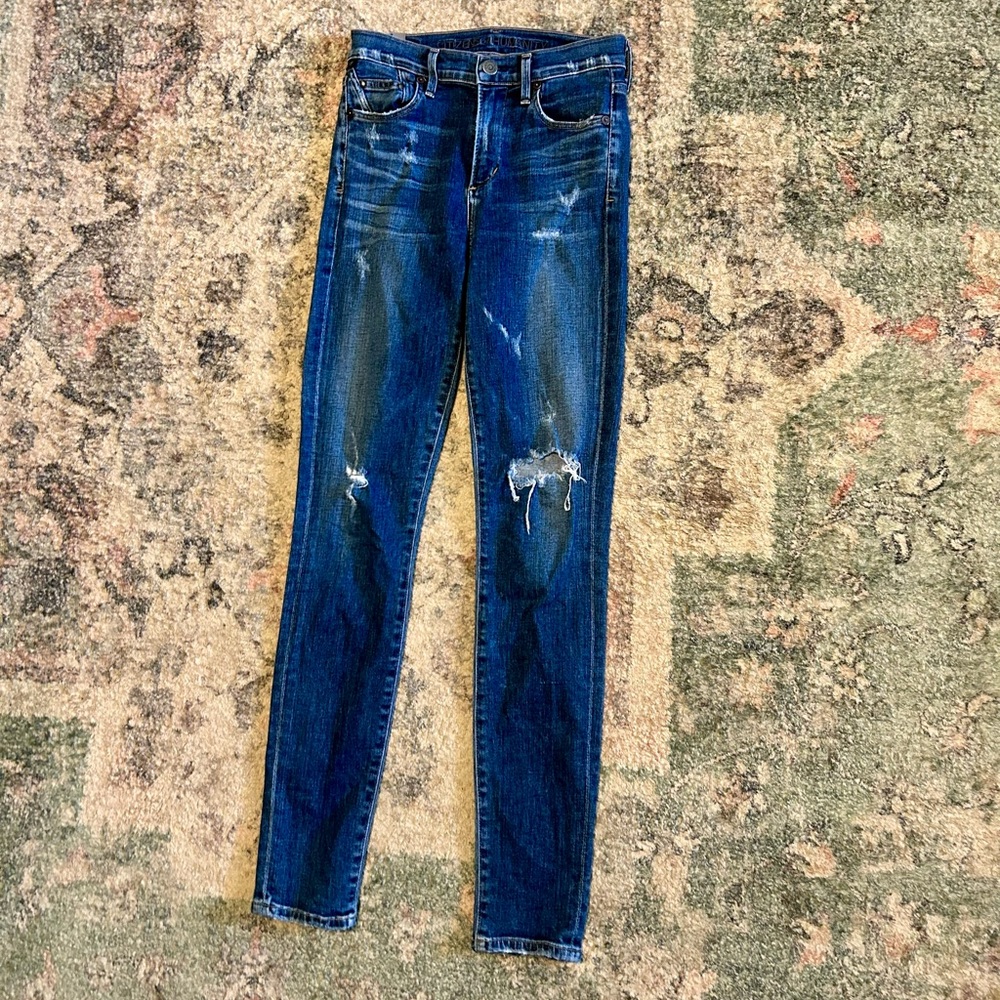 Citizens of Humanity Rocket High Rise Distressed Skinny Jeans